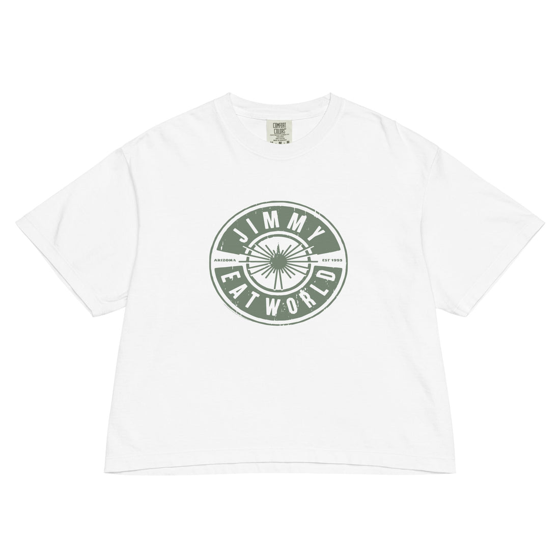 Jimmy Eat World Est 1993 Mineral Wash Womens Crop Top