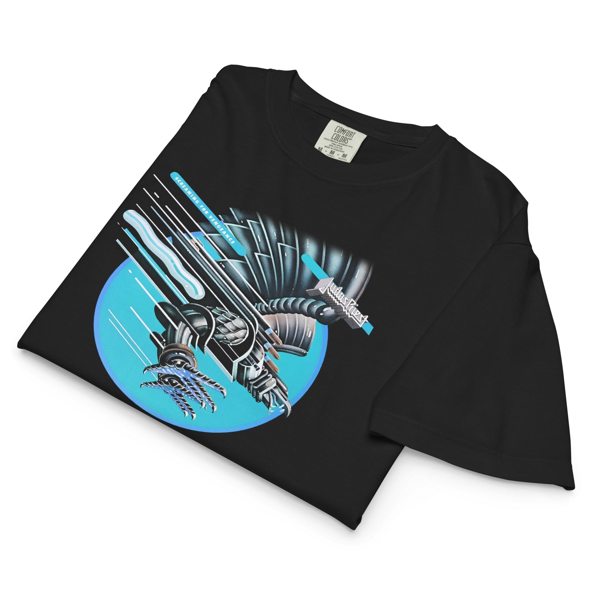 Judas Priest Neon Screaming Mineral Wash Womens Crop Top
