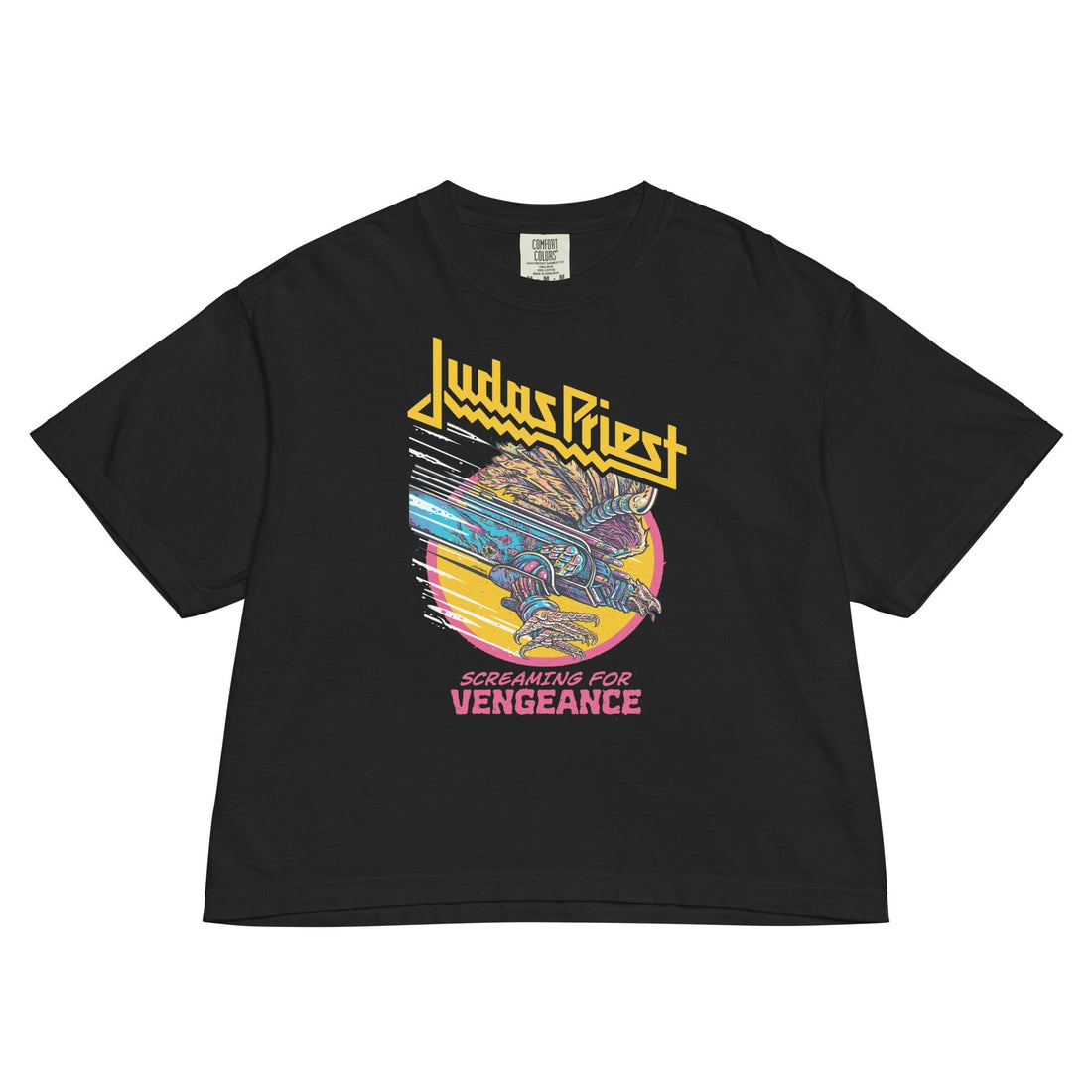Judas Priest 8th Studio Album Mineral Wash Womens Crop Top