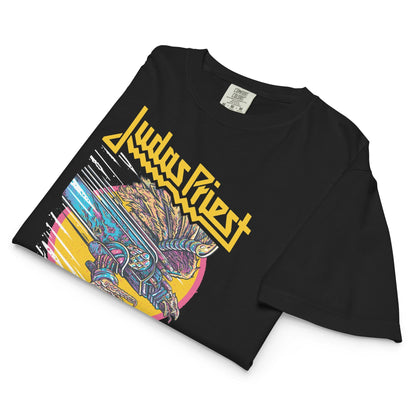 Judas Priest 8th Studio Album Mineral Wash Womens Crop Top