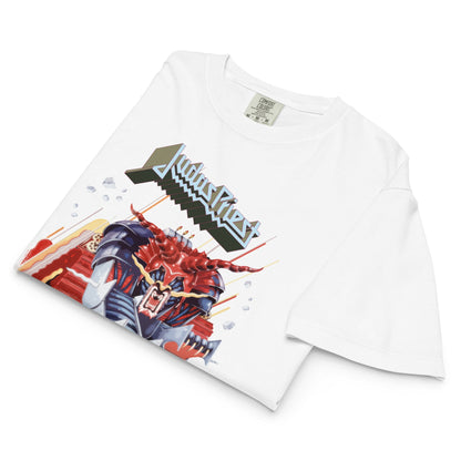 Judas Priest Painkiller Mineral Wash Womens Crop Top