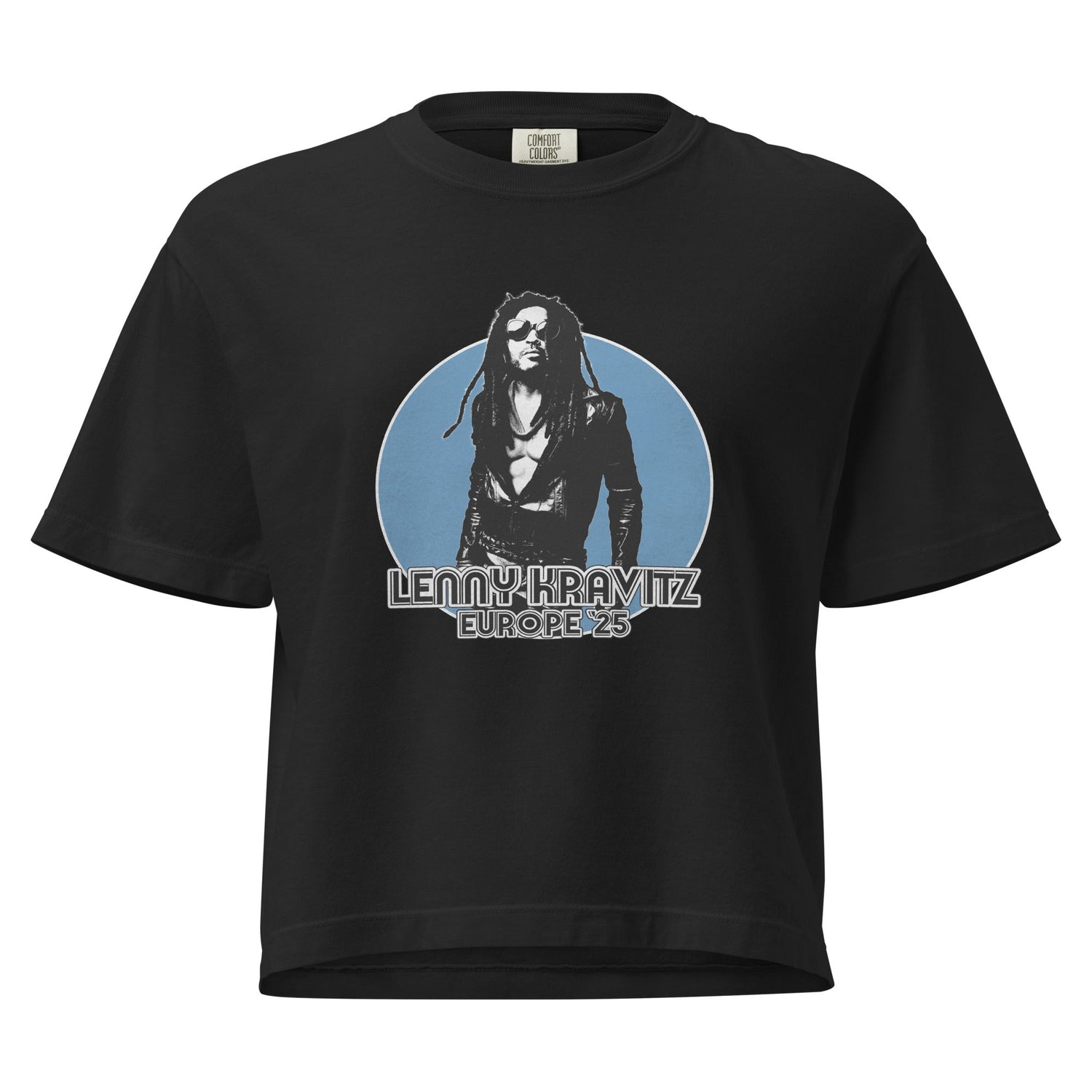 Lenny Kravitz Europe 25 Tour Mineral Wash Womens Crop Top