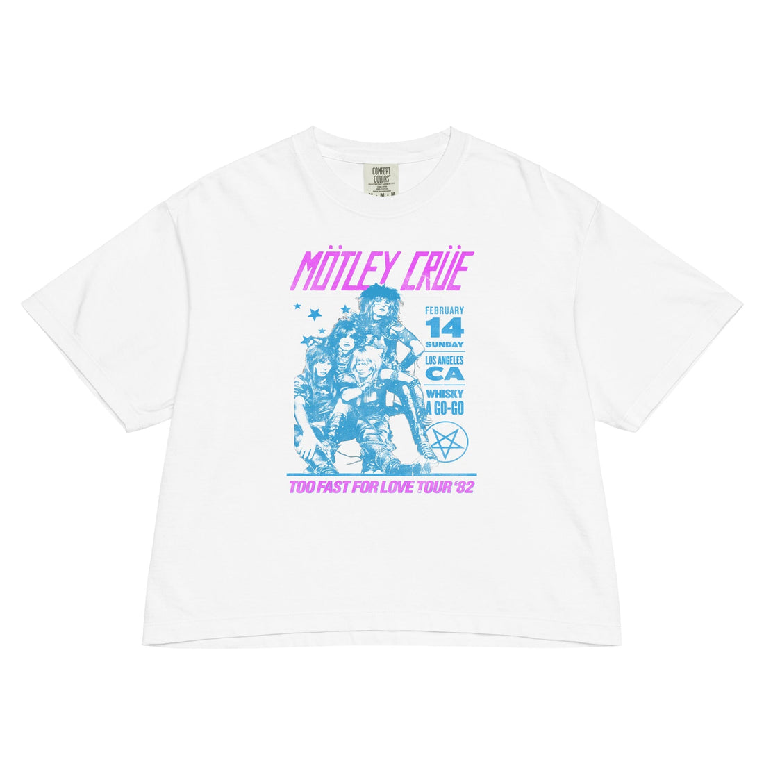 Motley Crue Fast Love Mineral Wash Womens Crop Top