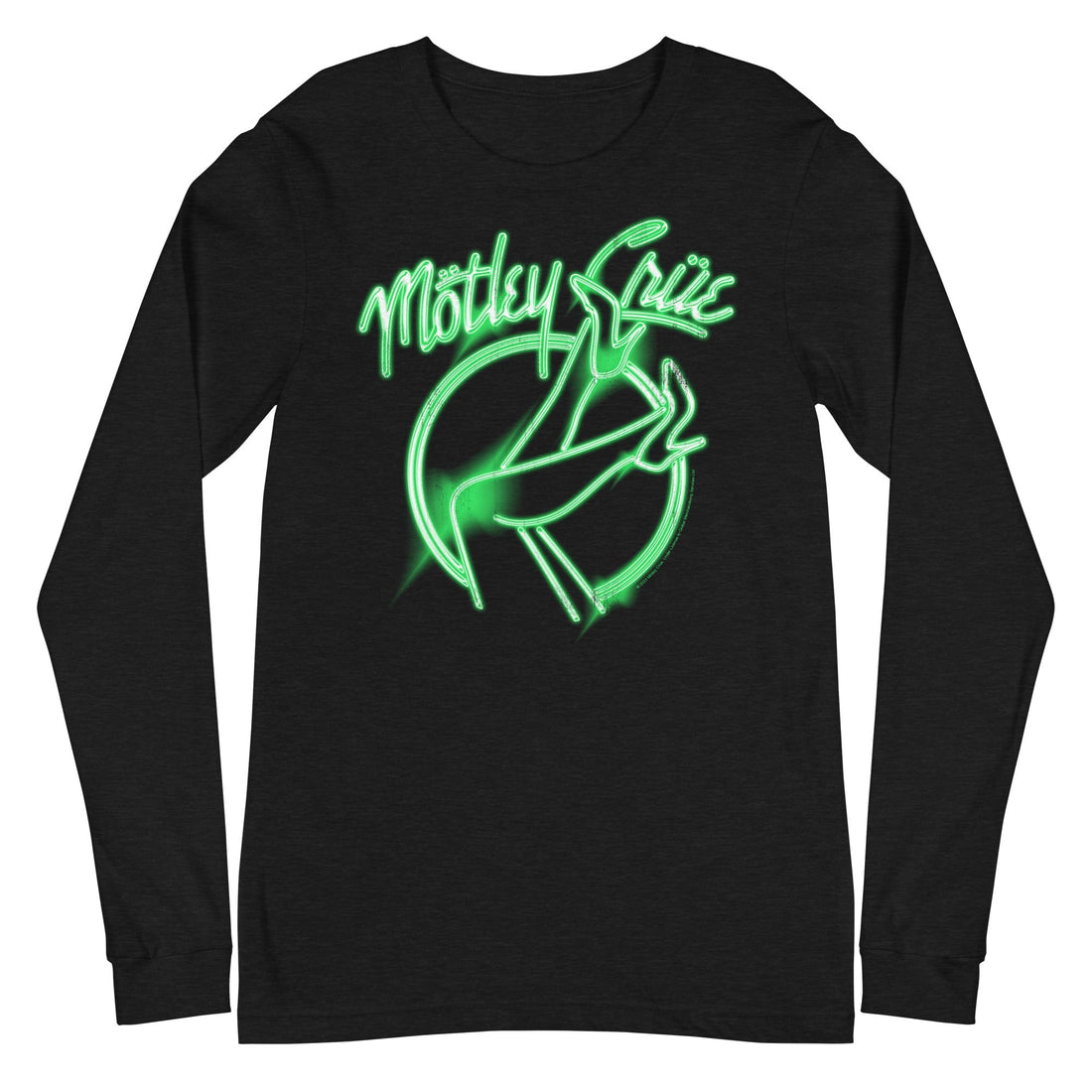 Motley Crue - Neon Green Girls Long Sleeve T-Shirt