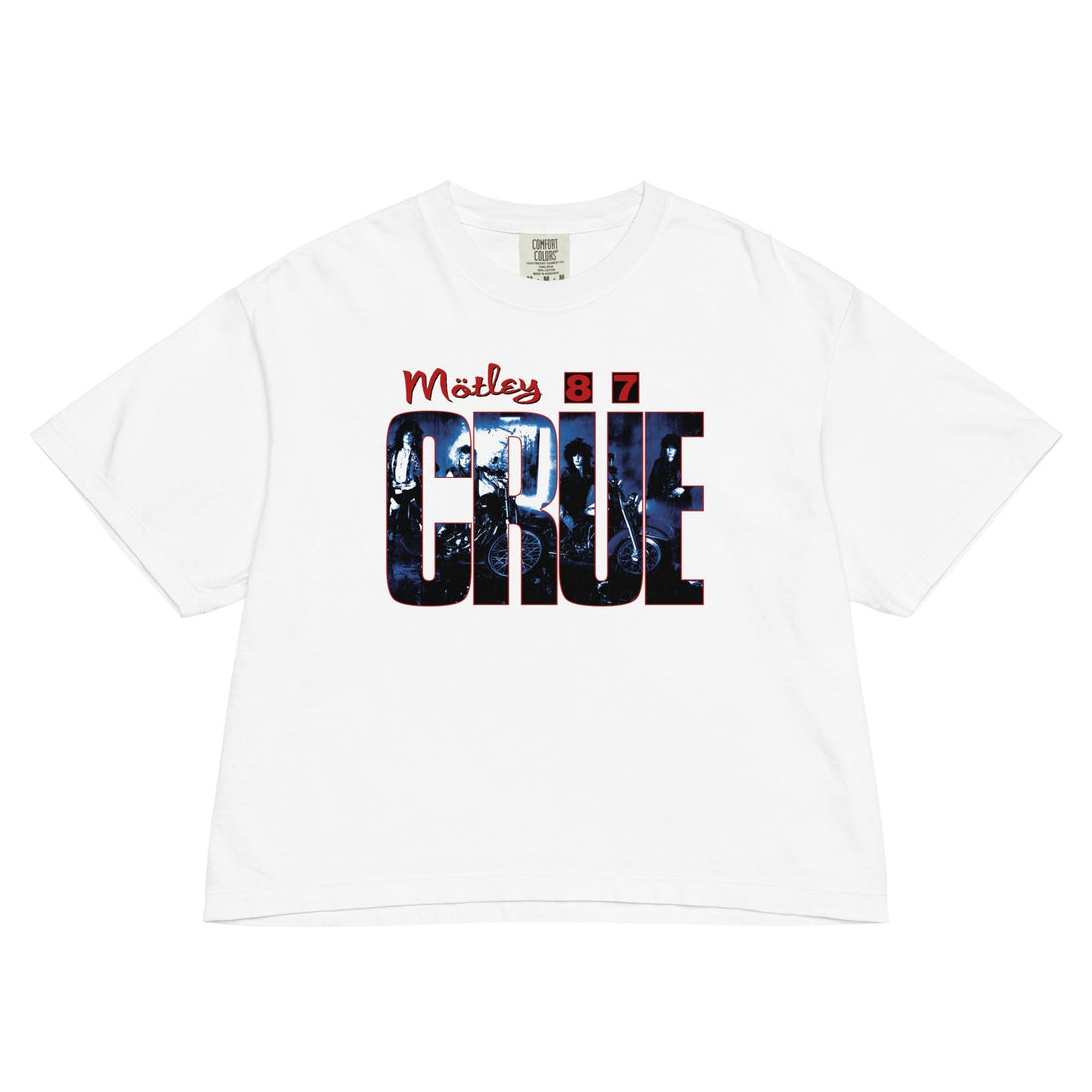 Motley Crue 1987 Tour Mineral Wash Womens Crop Top