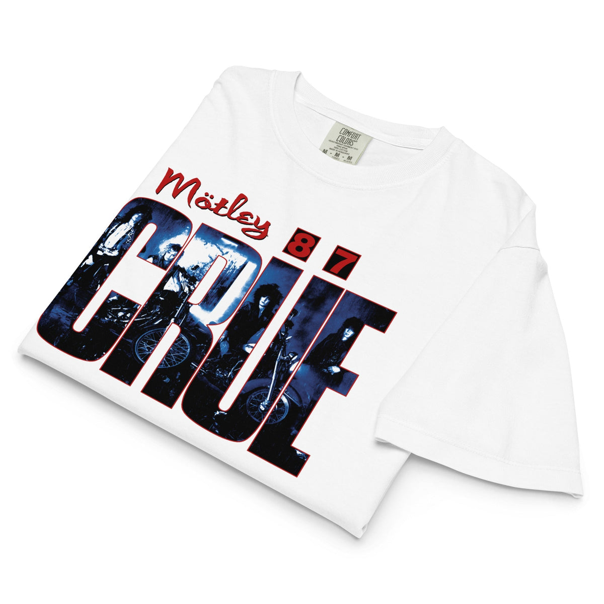 Motley Crue 1987 Tour Mineral Wash Womens Crop Top