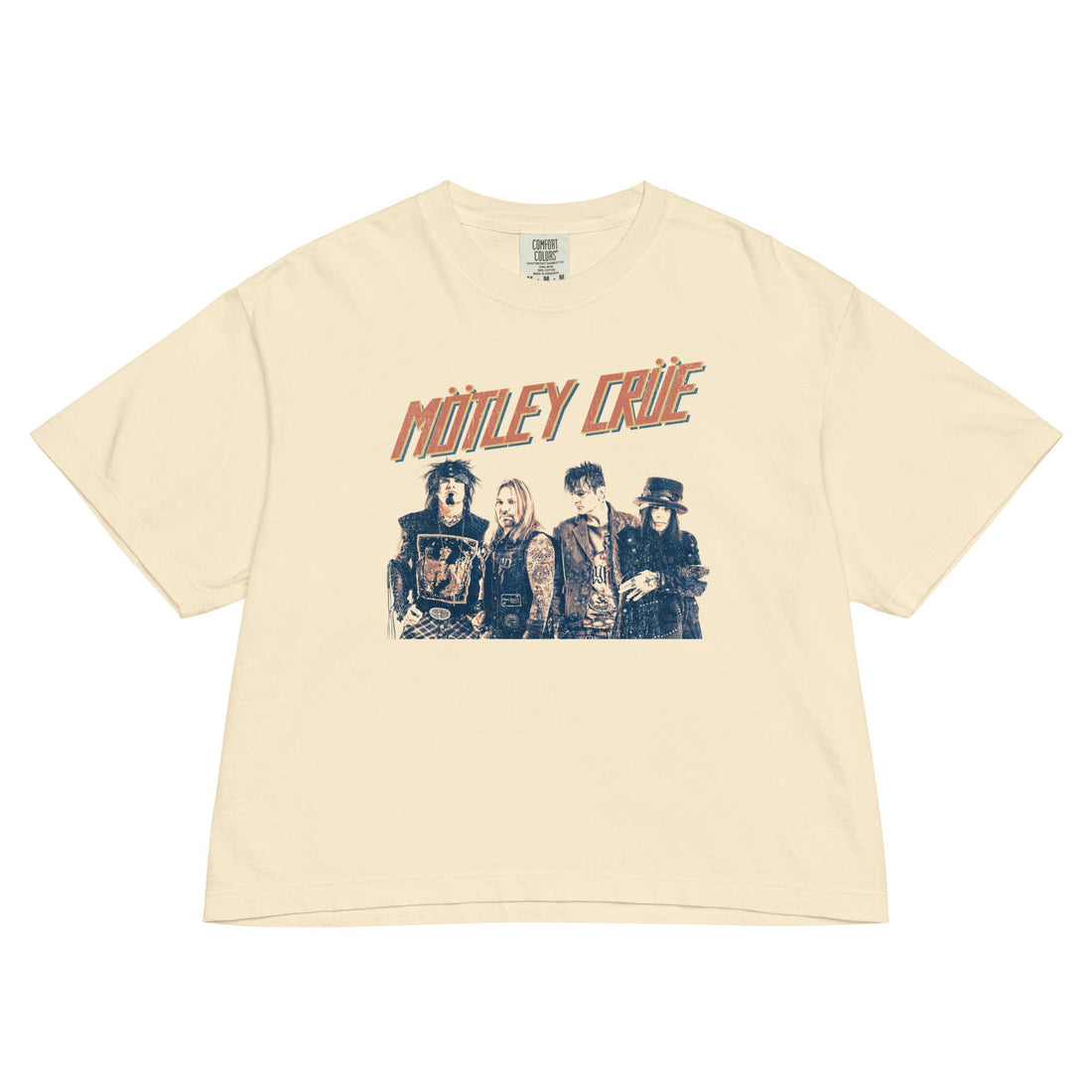 Motley Crue Retro Boomin Mineral Wash Womens Crop Top