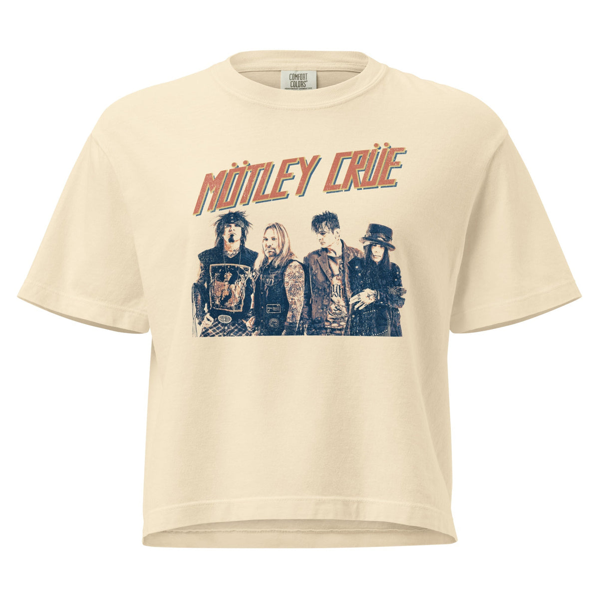 Motley Crue Retro Boomin Mineral Wash Womens Crop Top