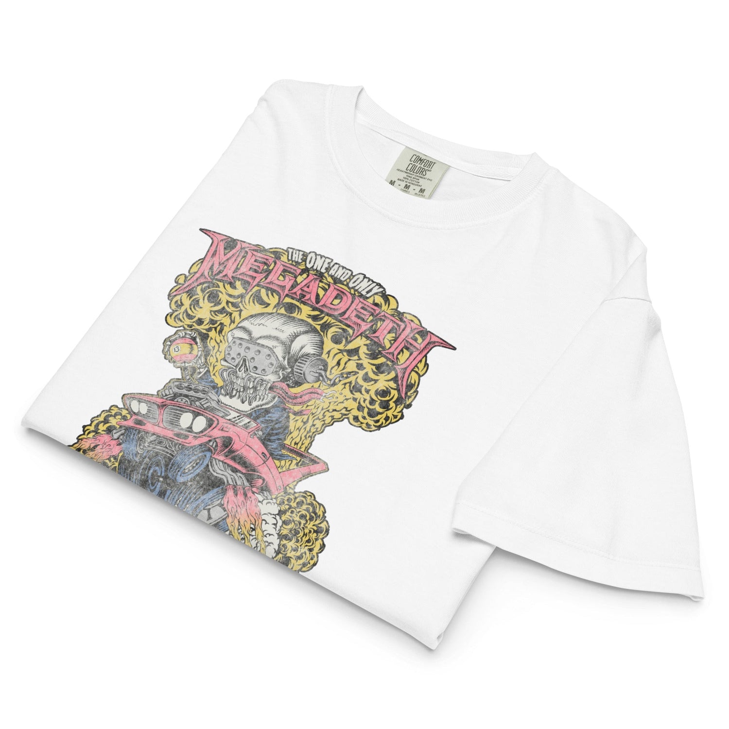 Megadeth Vintage Built for Speed Mineral Wash Womens Crop Top