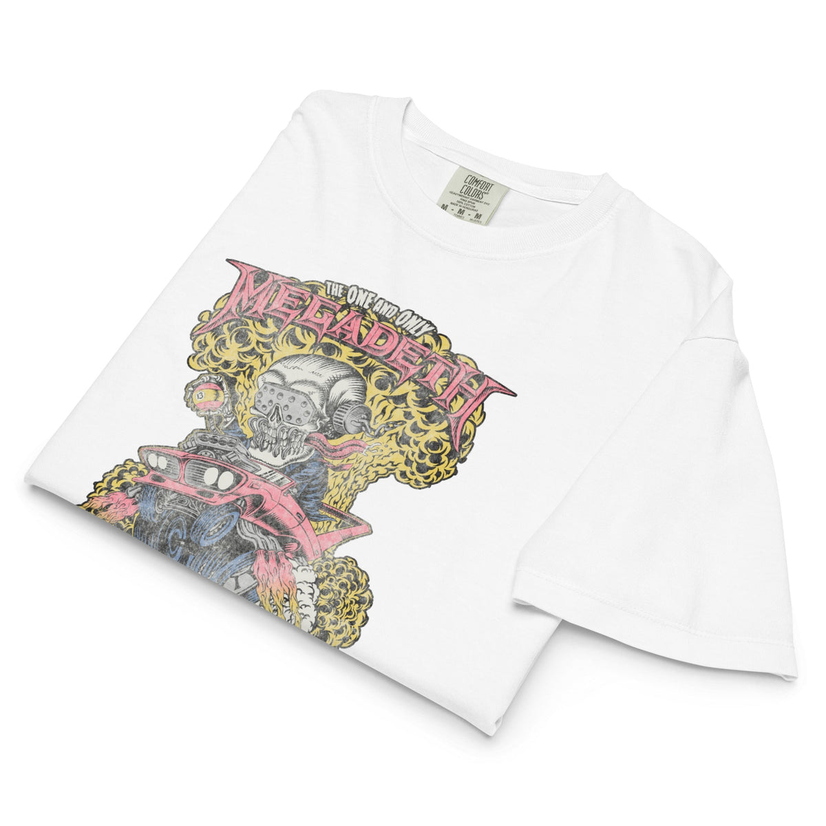 Megadeth Vintage Built for Speed Mineral Wash Womens Crop Top