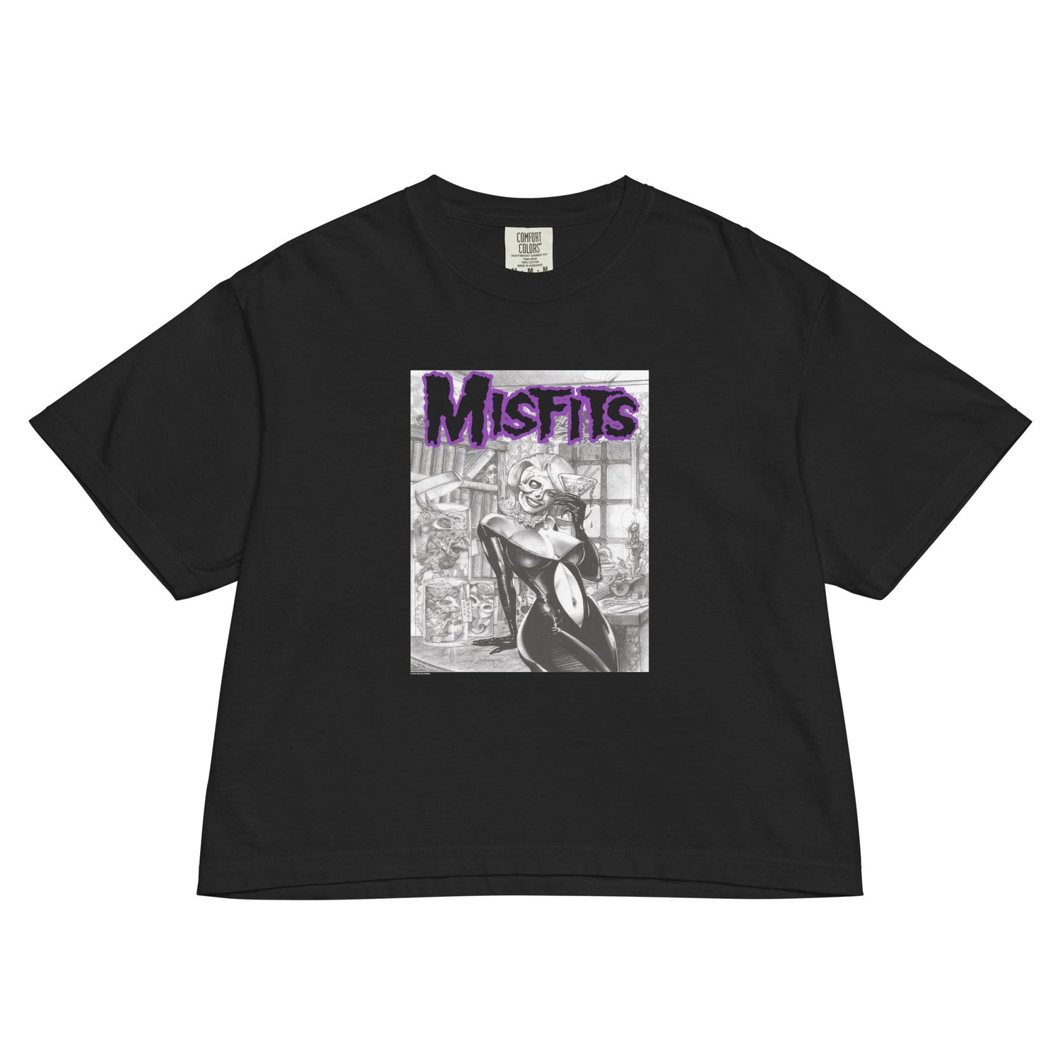 Misfits - Cocktail Dress Mineral Wash Womens Crop Top