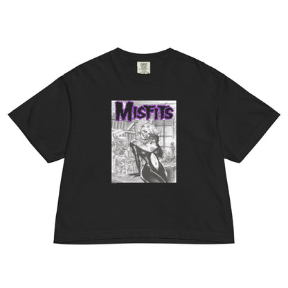 Misfits - Cocktail Dress Mineral Wash Womens Crop Top