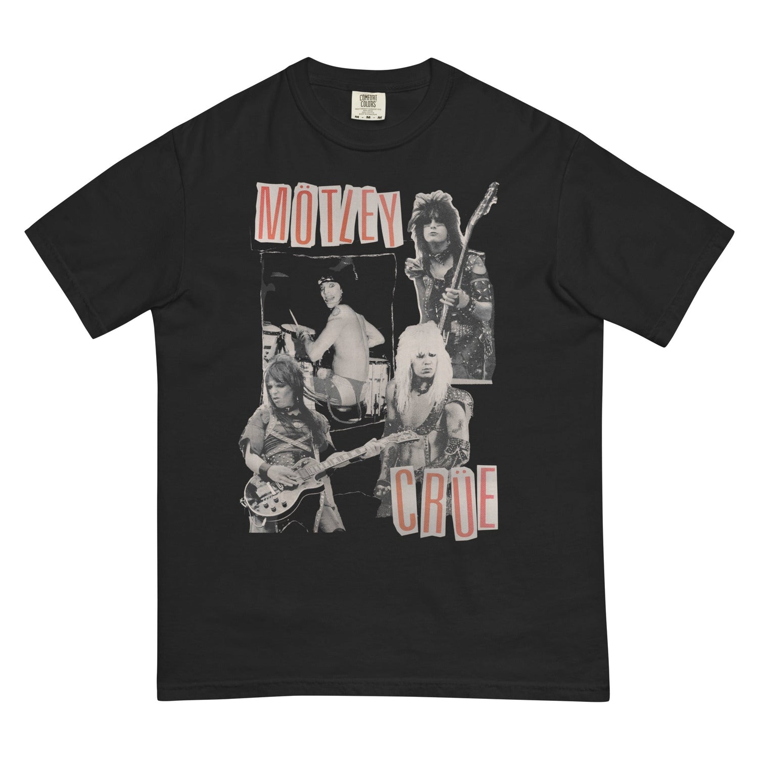 Motley Crue Heavy Hair Mineral Wash T-Shirt