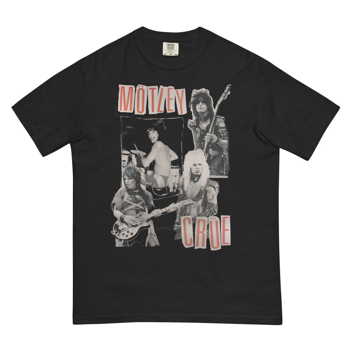 Motley Crue Heavy Hair Mineral Wash T-Shirt