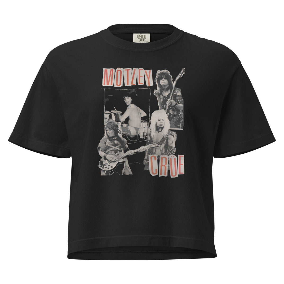 Motley Crue Heavy Hair Mineral Wash Womens Crop Top