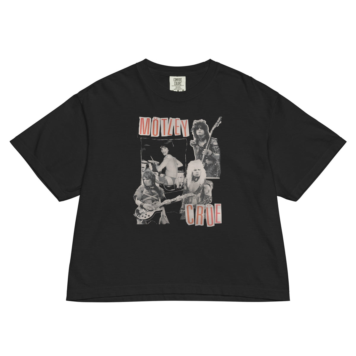 Motley Crue Heavy Hair Mineral Wash Womens Crop Top