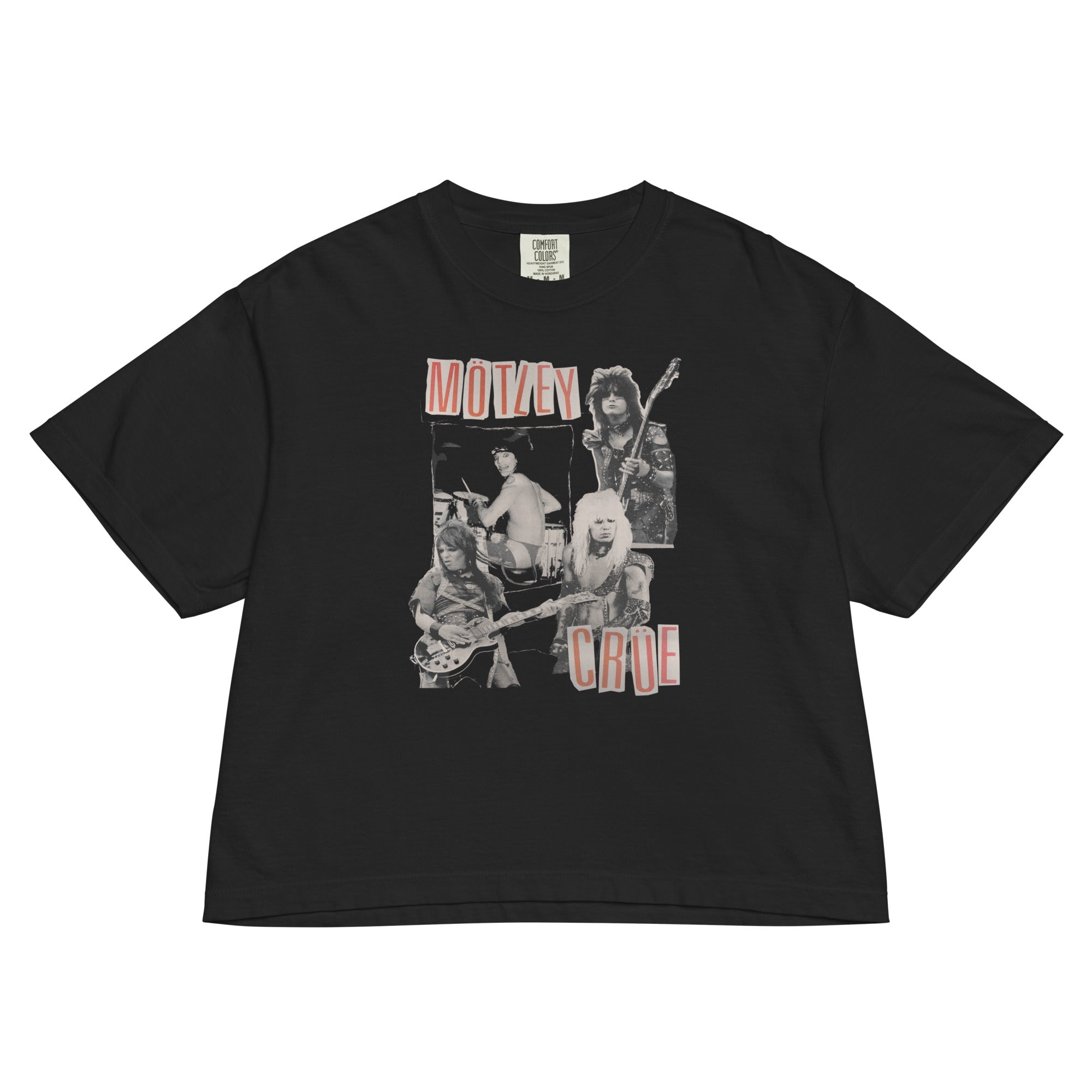 Motley Crue Heavy Hair Mineral Wash Womens Crop Top