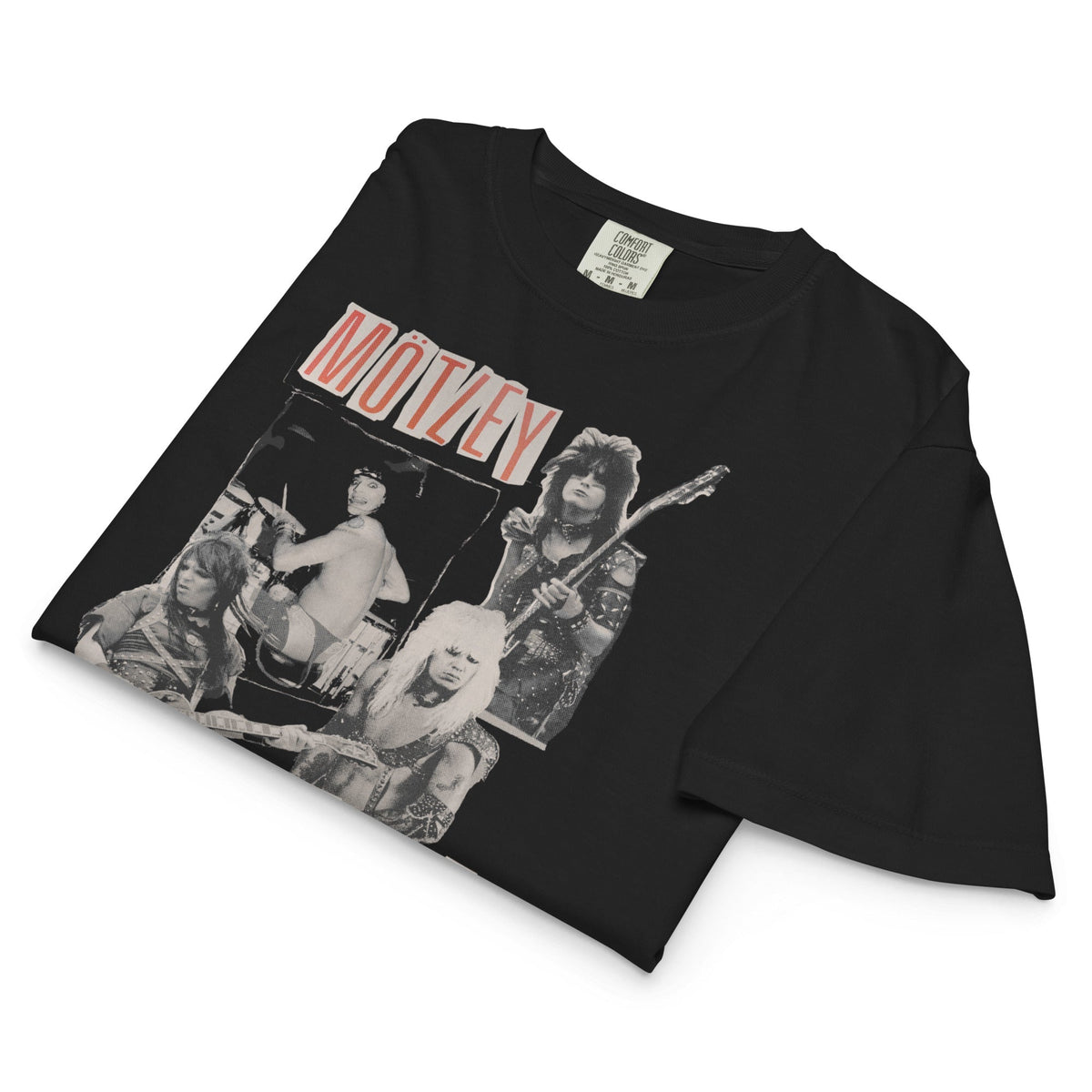 Motley Crue Heavy Hair Mineral Wash Womens Crop Top
