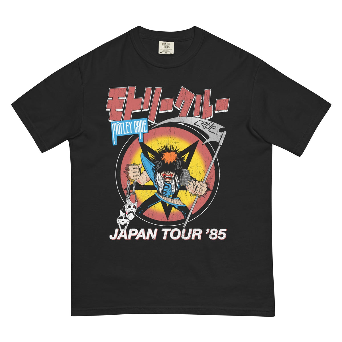 Motley Crue Japan Tour 1985 Mineral Wash T-Shirt