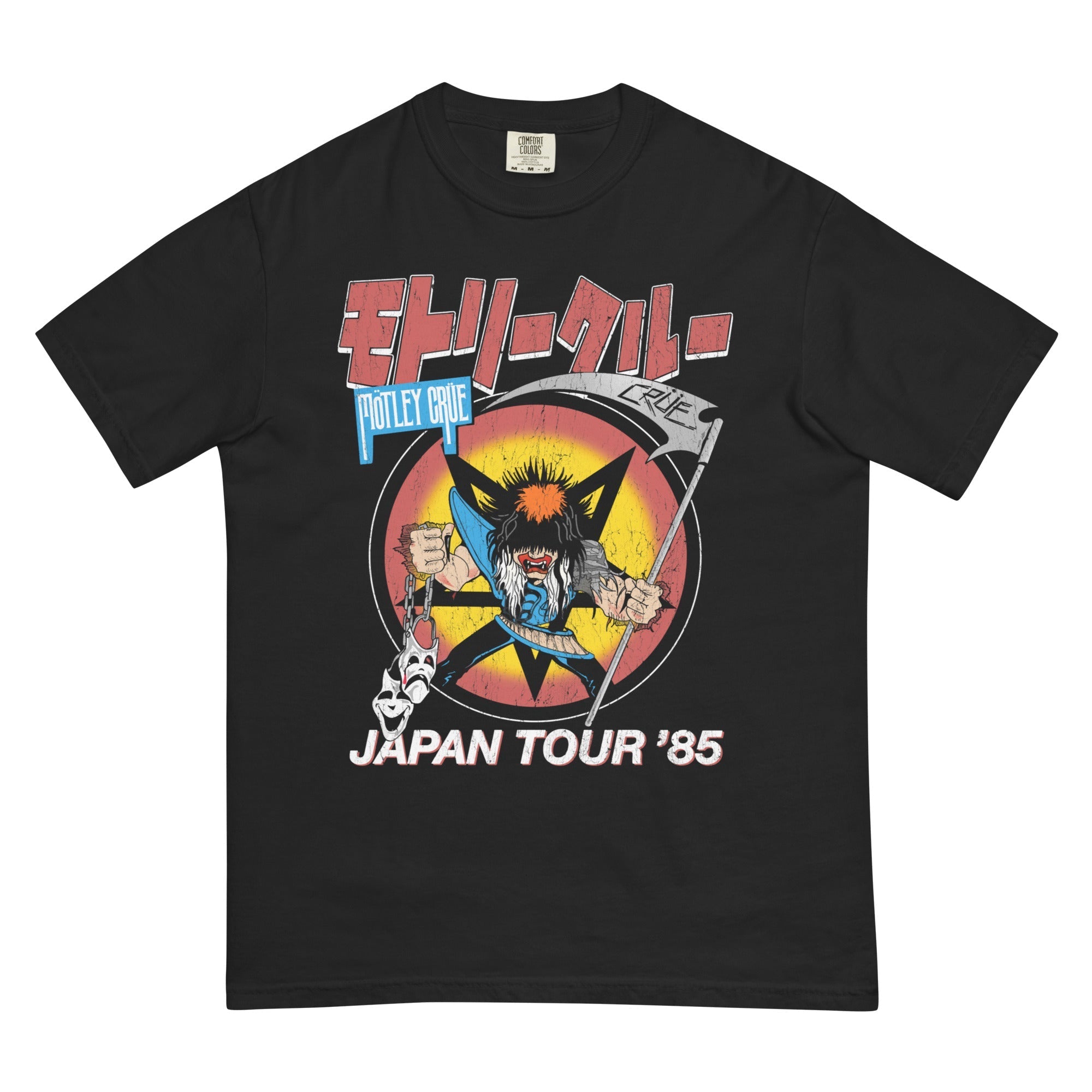 Motley Crue Japan Tour 1985 Mineral Wash T-Shirt