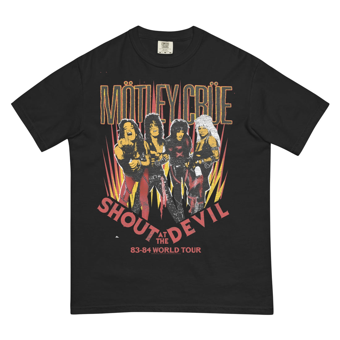 Motley Crue Shout World Tour Mineral Wash T-Shirt