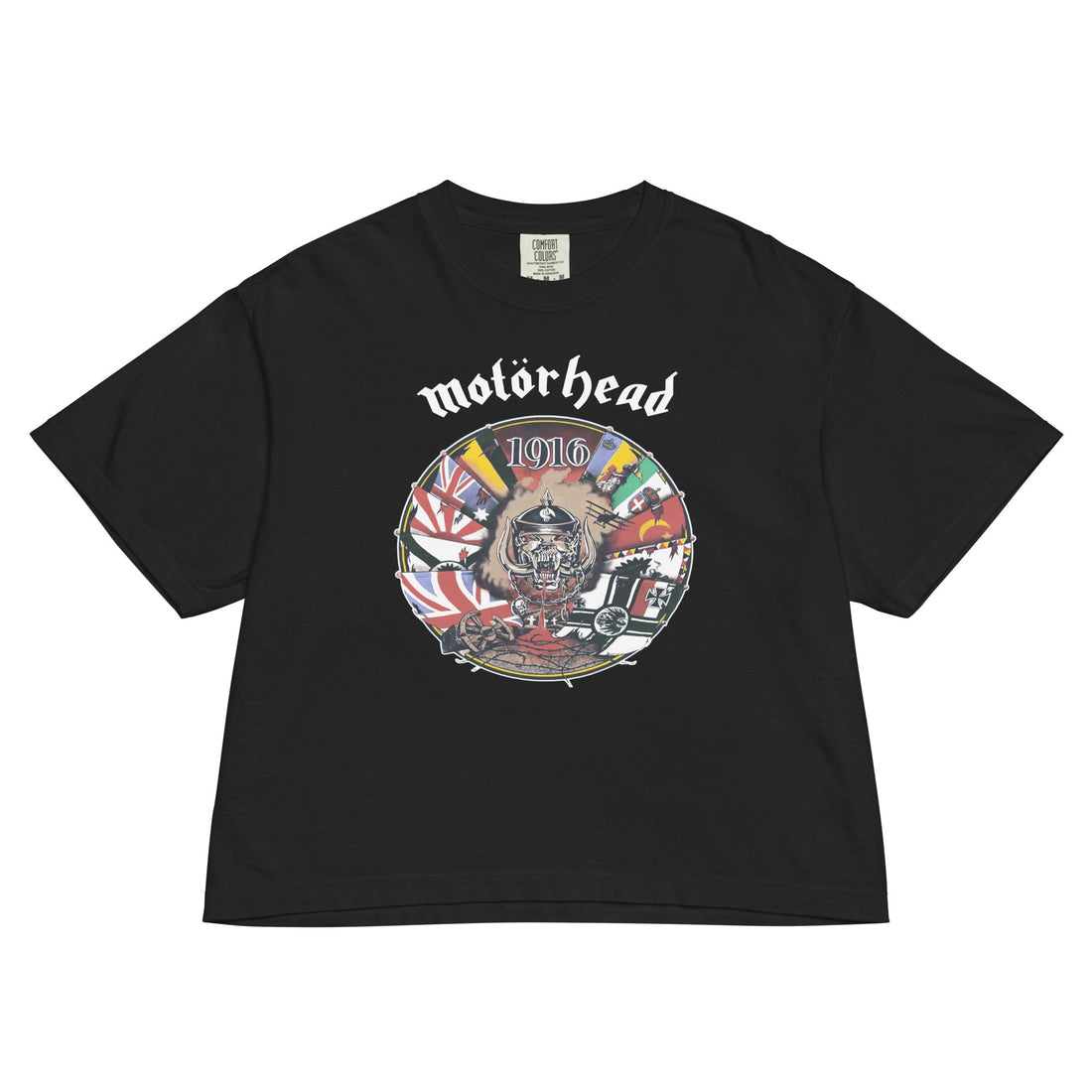 Motorhead Vintage 1916 Mineral Wash Womens Crop Top