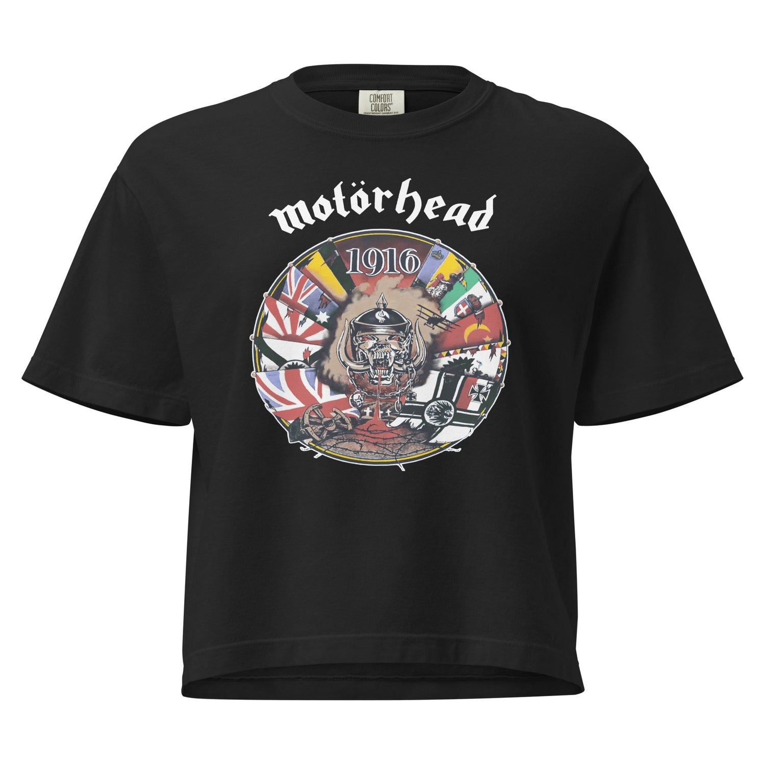 Motorhead Vintage 1916 Mineral Wash Womens Crop Top