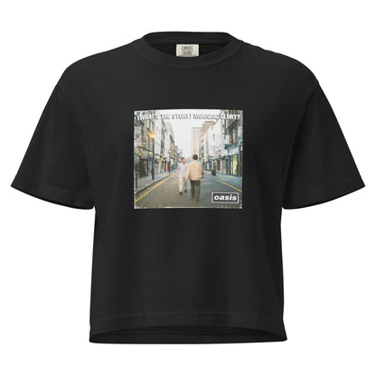 Oasis Whats the Story Morning Glory Mineral Wash Womens Crop Top