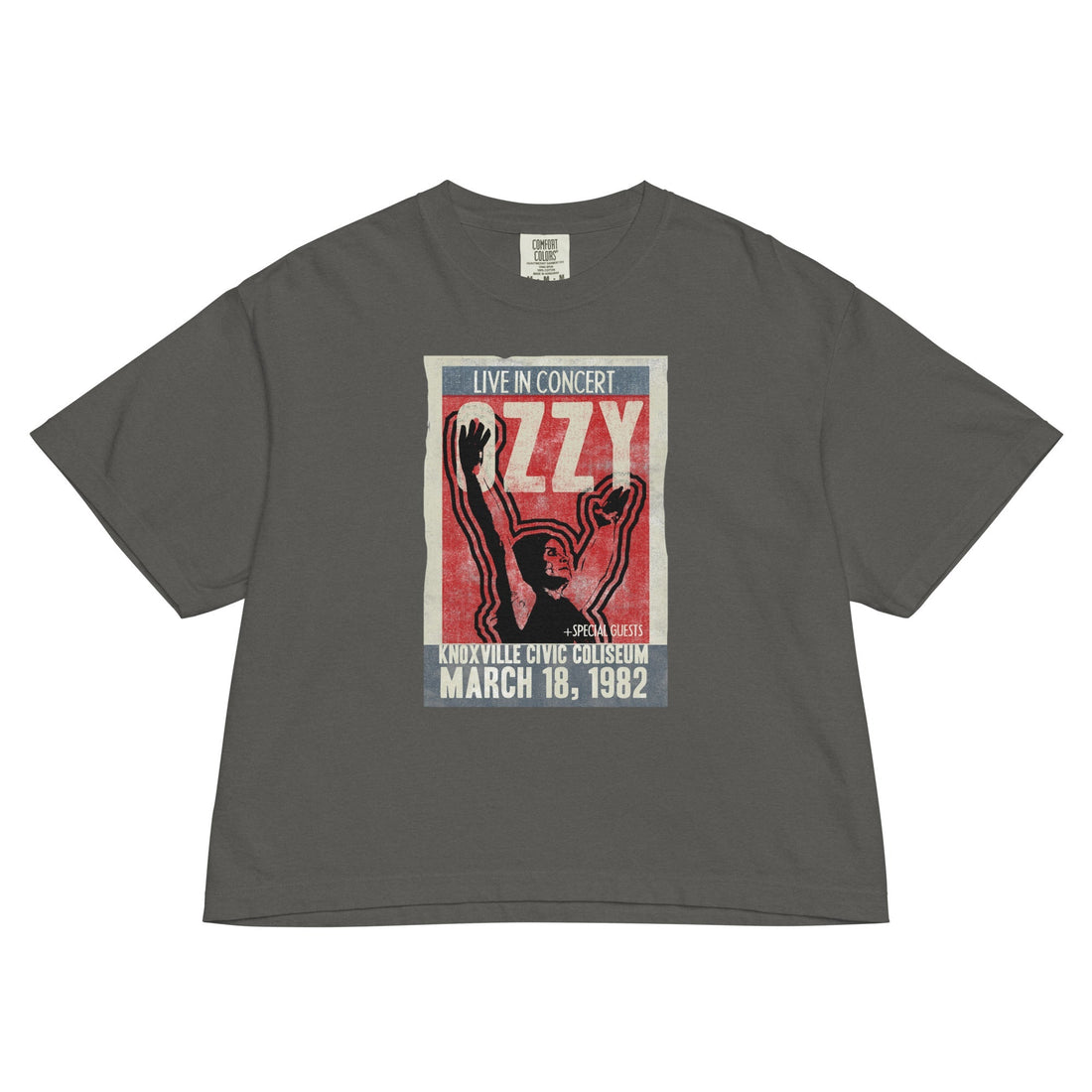 Ozzy Osbourne 1982 Knoxville Mineral Wash Womens Crop Top