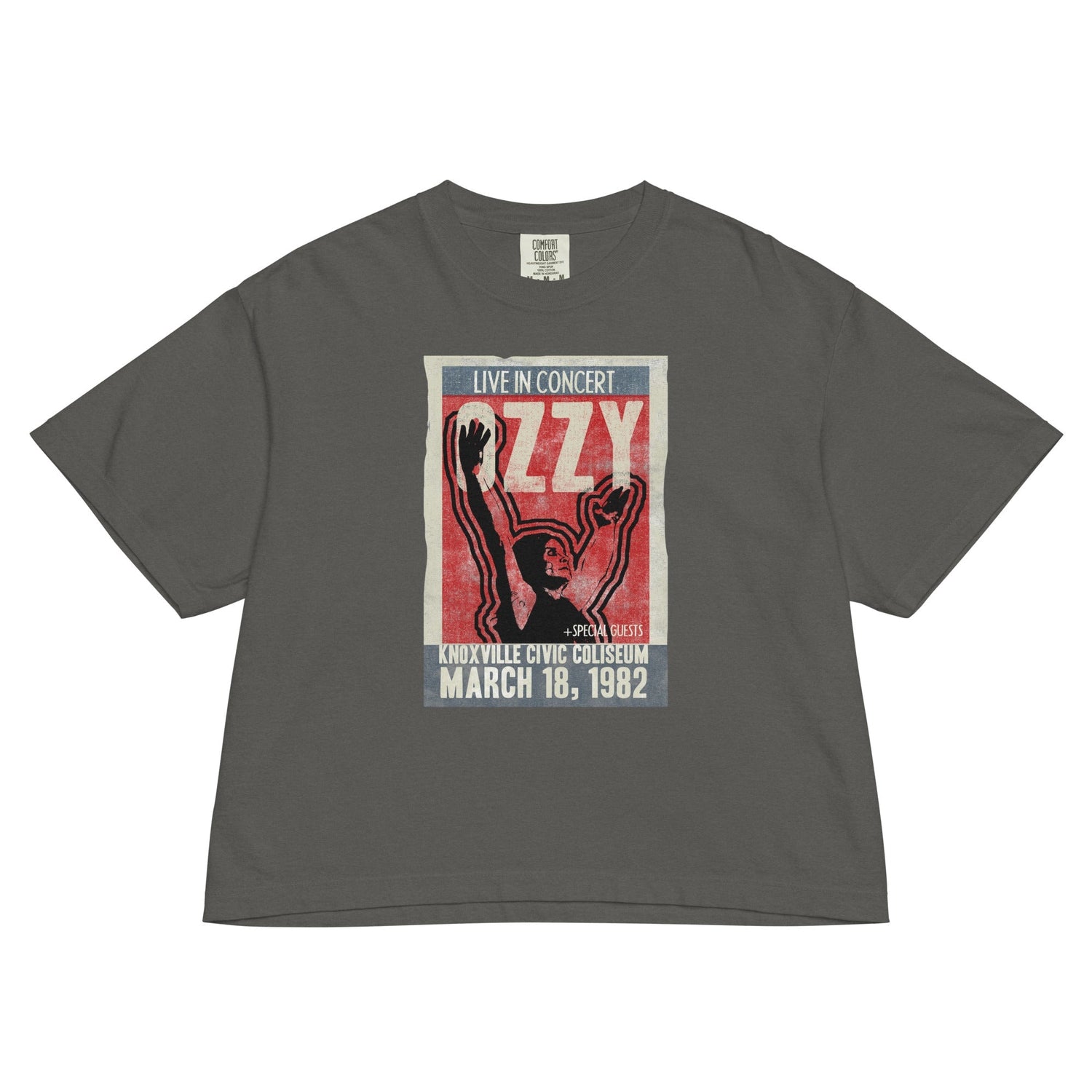 Ozzy Osbourne 1982 Knoxville Mineral Wash Womens Crop Top