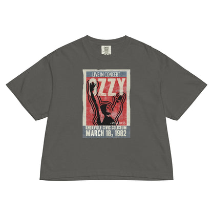 Ozzy Osbourne 1982 Knoxville Mineral Wash Womens Crop Top