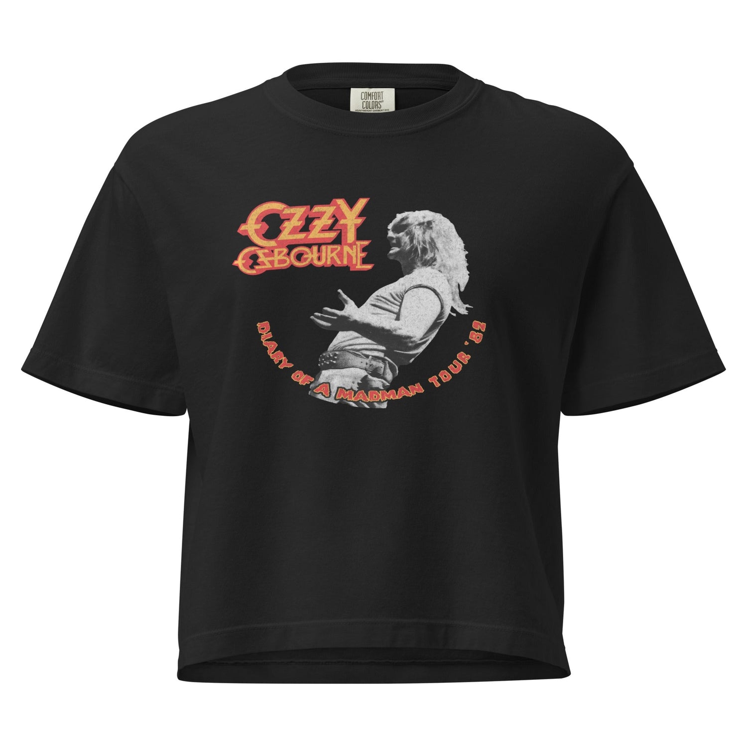 Ozzy Osbourne 82 Diary Tour Mineral Wash Womens Crop Top