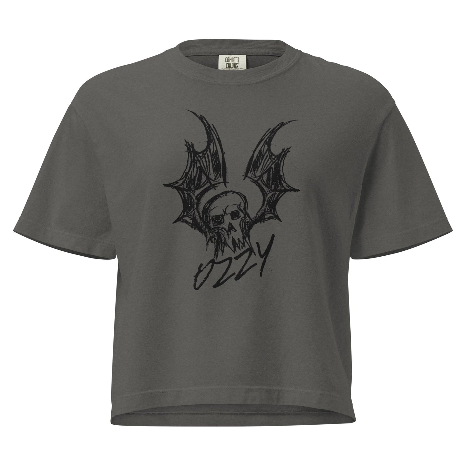 Ozzy Osbourne Hand Sketched Mineral Wash Womens Crop Top