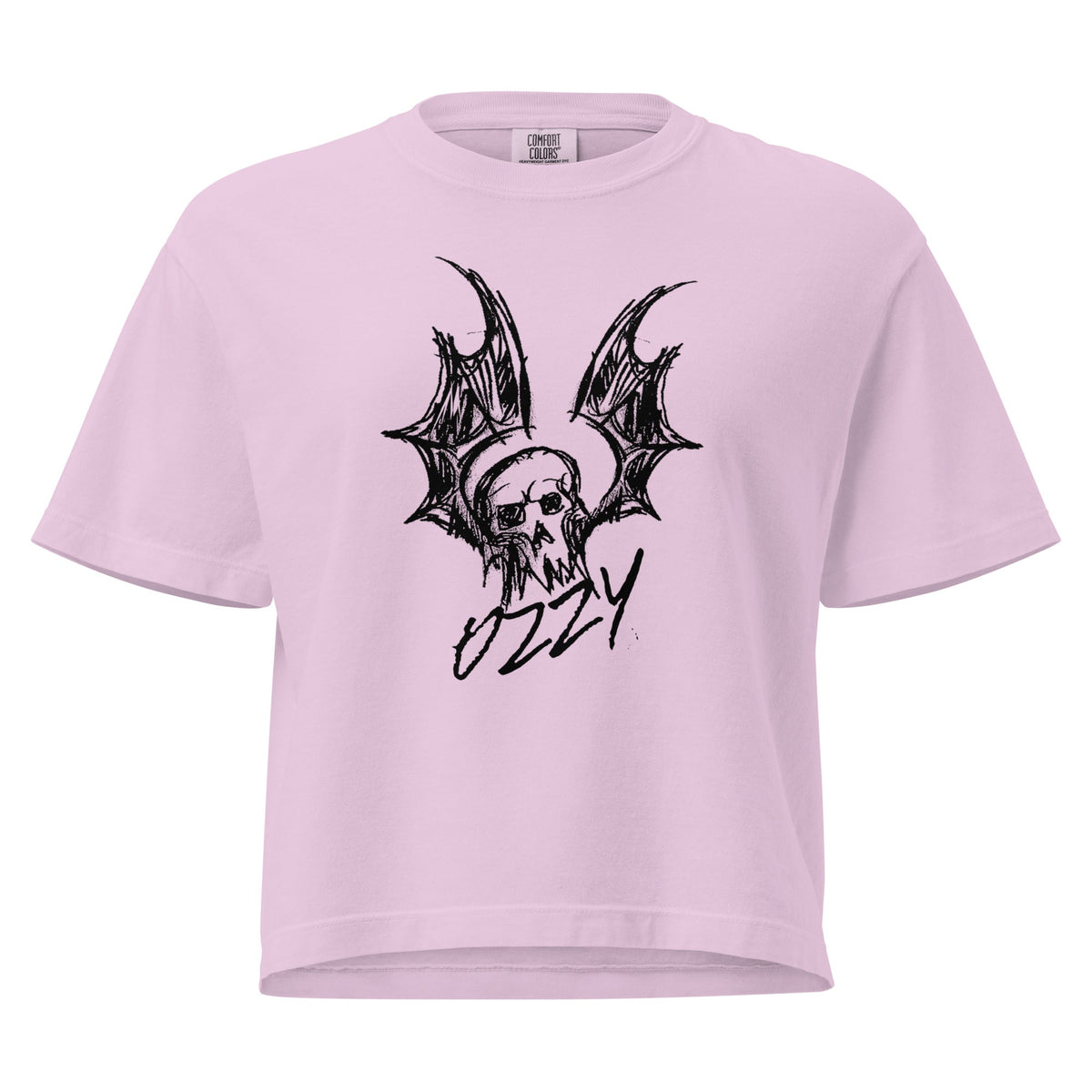 Ozzy Osbourne Hand Sketched Mineral Wash Womens Crop Top