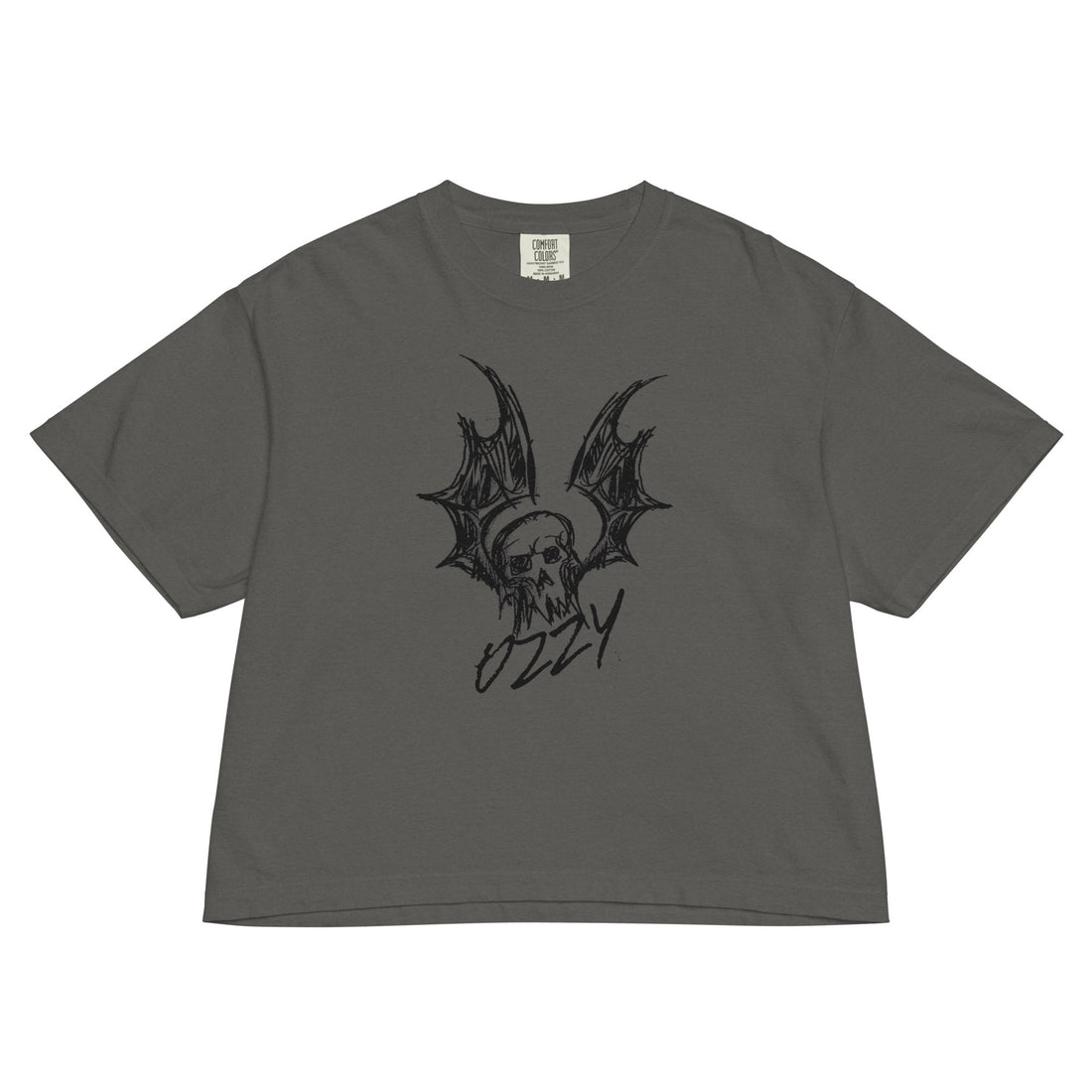 Ozzy Osbourne Hand Sketched Mineral Wash Womens Crop Top
