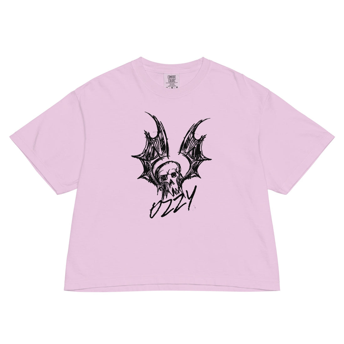 Ozzy Osbourne Hand Sketched Mineral Wash Womens Crop Top