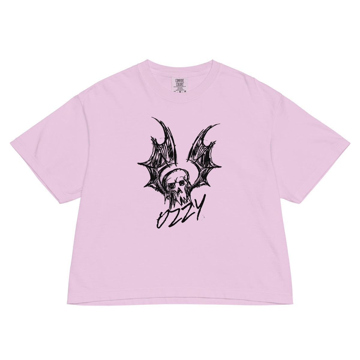 Ozzy Osbourne Hand Sketched Mineral Wash Womens Crop Top