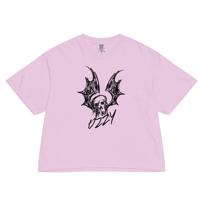 Ozzy Osbourne Hand Sketched Mineral Wash Womens Crop Top