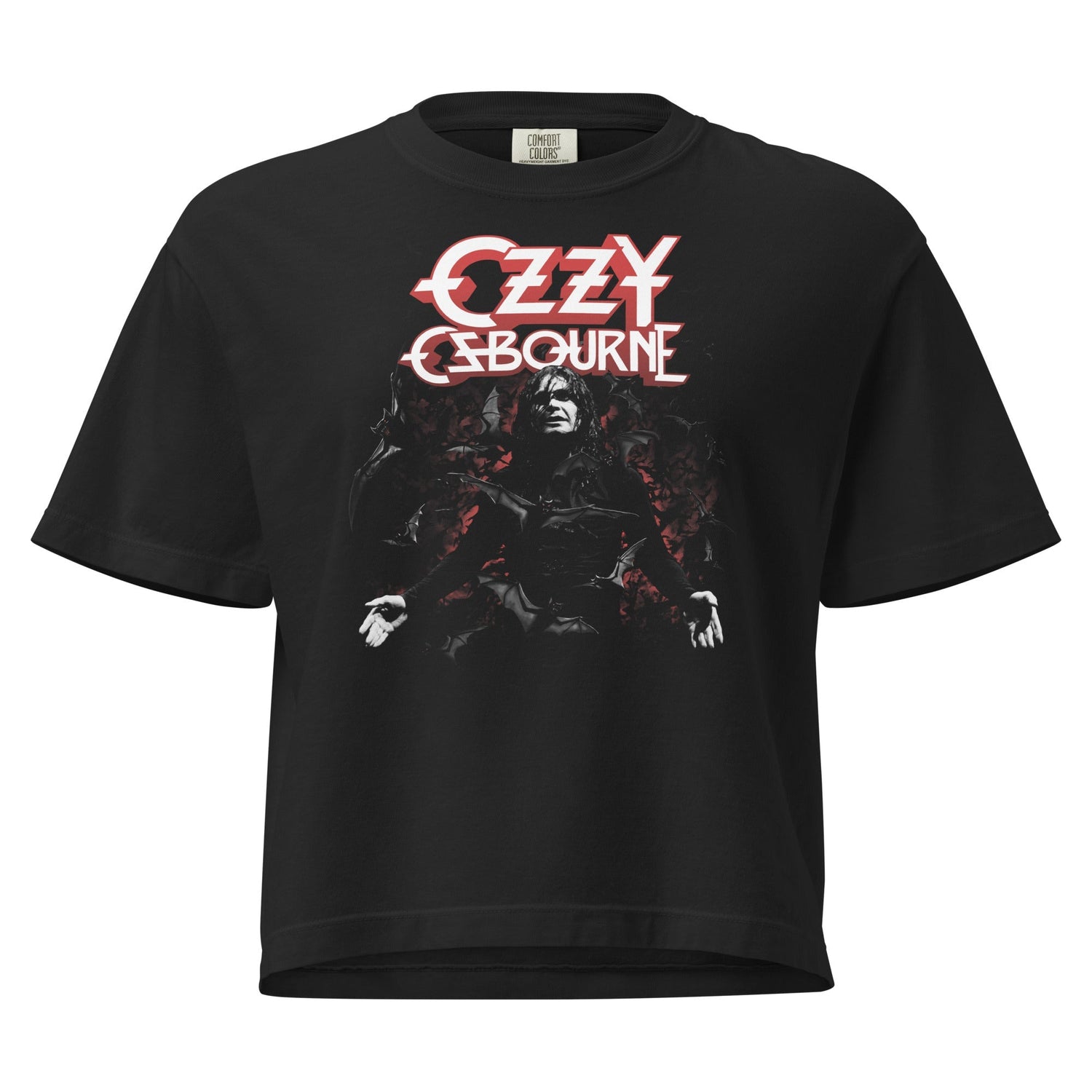 Ozzy Osbourne Prince of Darkness Mineral Wash Womens Crop Top