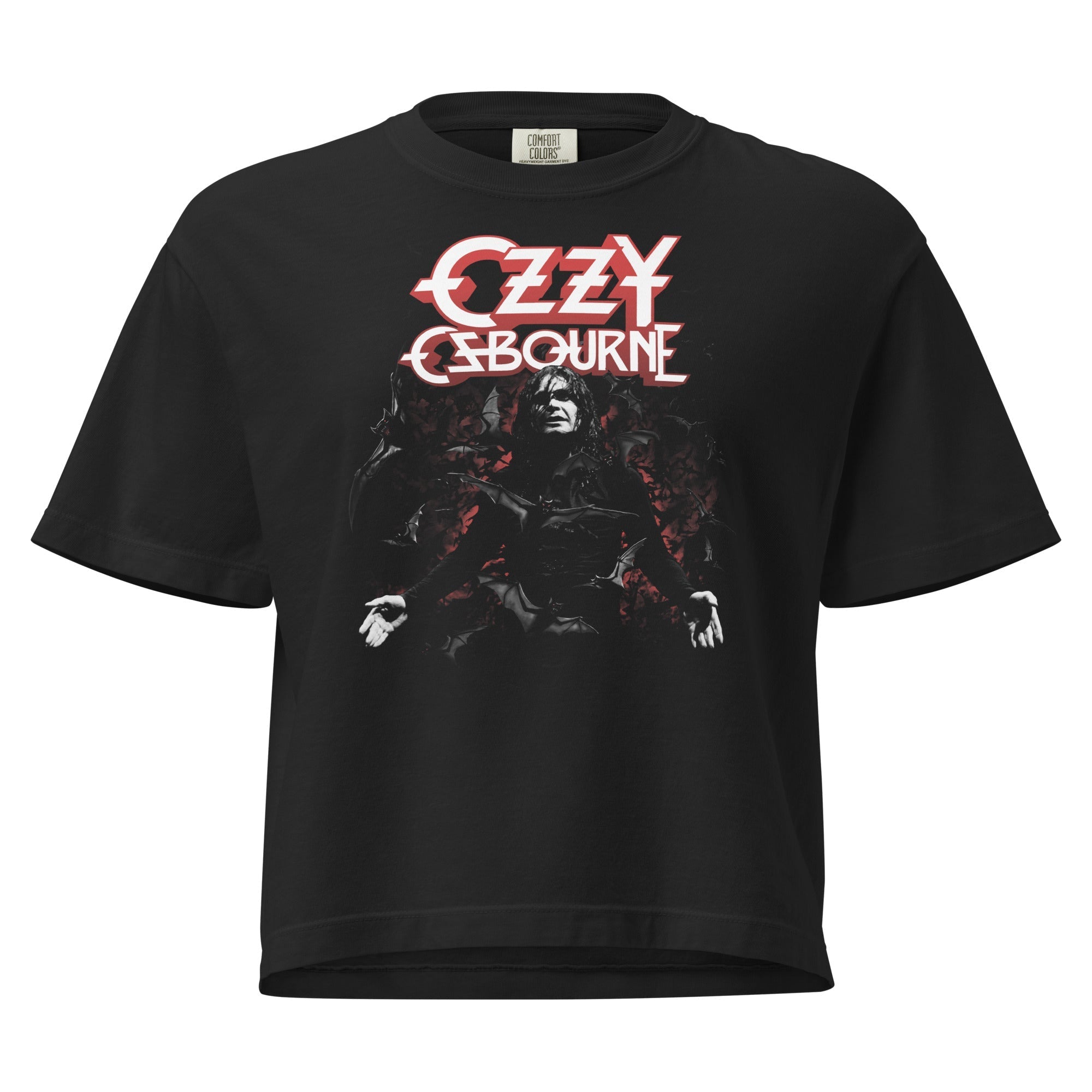 Ozzy Osbourne Prince of Darkness Mineral Wash Womens Crop Top