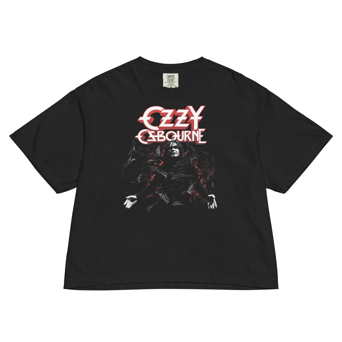 Ozzy Osbourne Prince of Darkness Mineral Wash Womens Crop Top