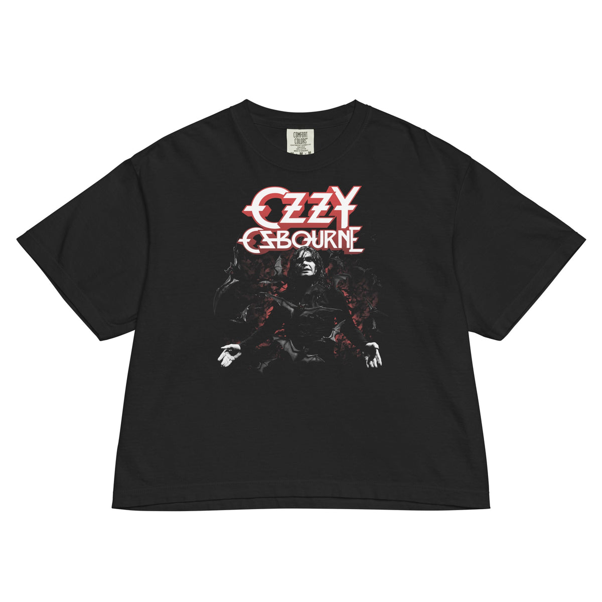 Ozzy Osbourne Prince of Darkness Mineral Wash Womens Crop Top