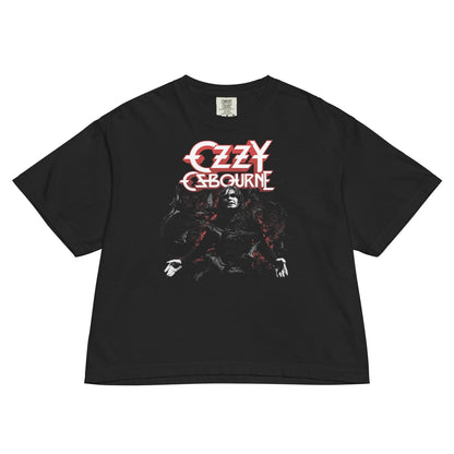 Ozzy Osbourne Prince of Darkness Mineral Wash Womens Crop Top