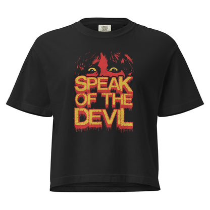 Ozzy Osbourne Speak of the Devil Vintage Mineral Wash Womens Crop Top