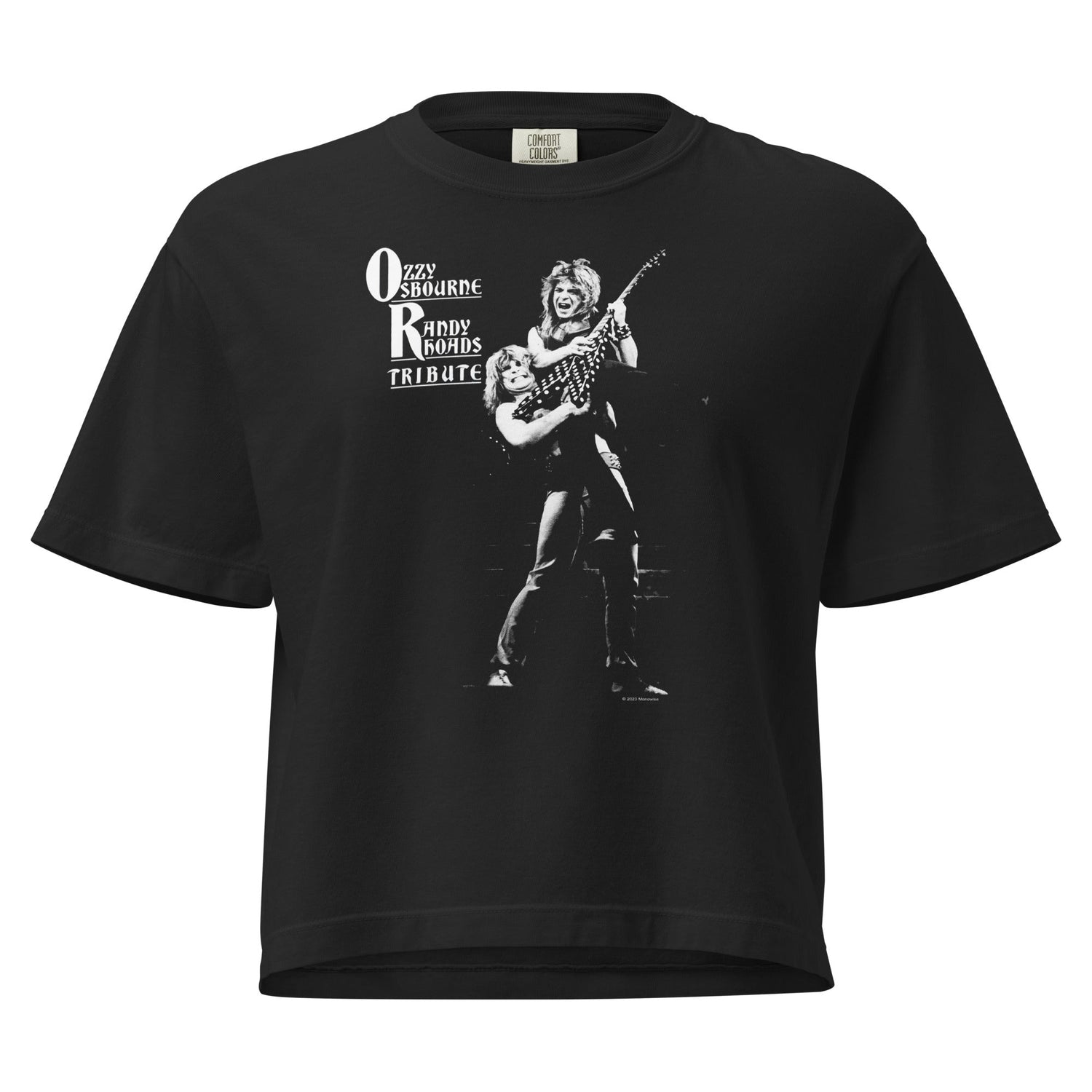Ozzy Osbourne Guitar Mineral Wash Womens Crop Top