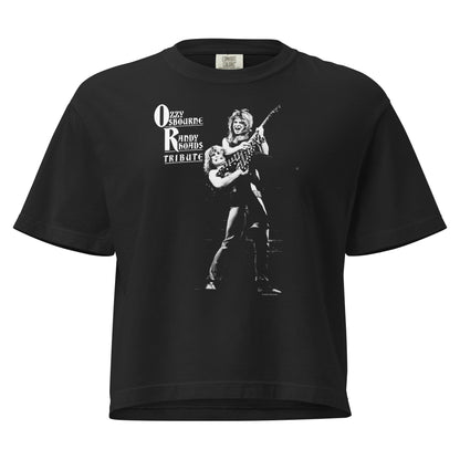 Ozzy Osbourne Guitar Mineral Wash Womens Crop Top