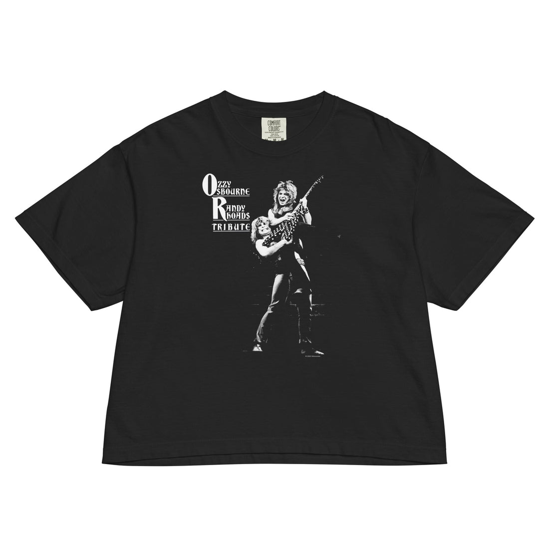 Ozzy Osbourne Guitar Mineral Wash Womens Crop Top