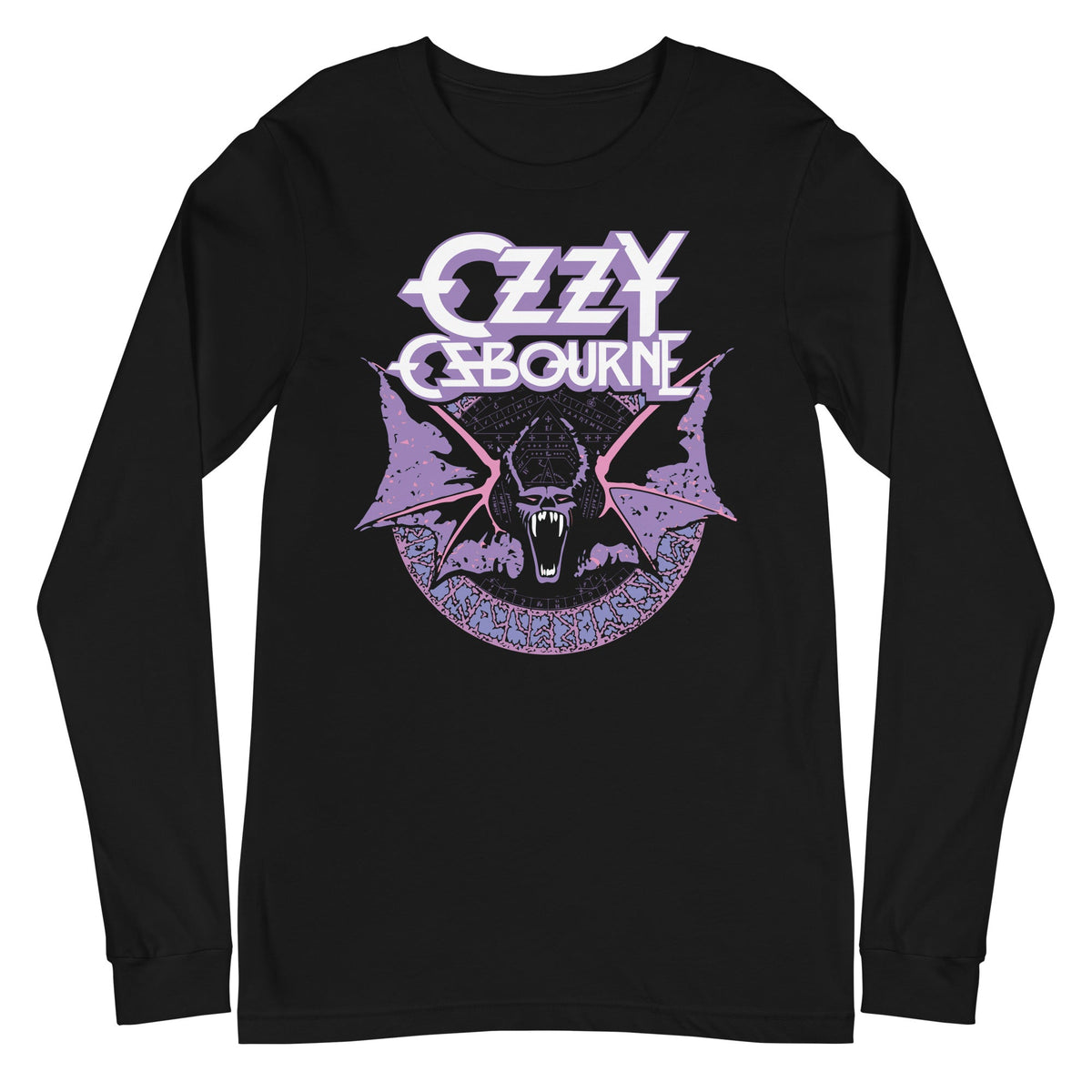 Ozzy Osbourne - Purple Bat Long Sleeve T-Shirt
