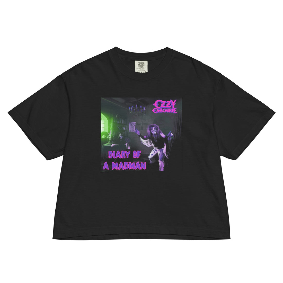 Ozzy Osbourne Purple Diary Mineral Wash Womens Crop Top