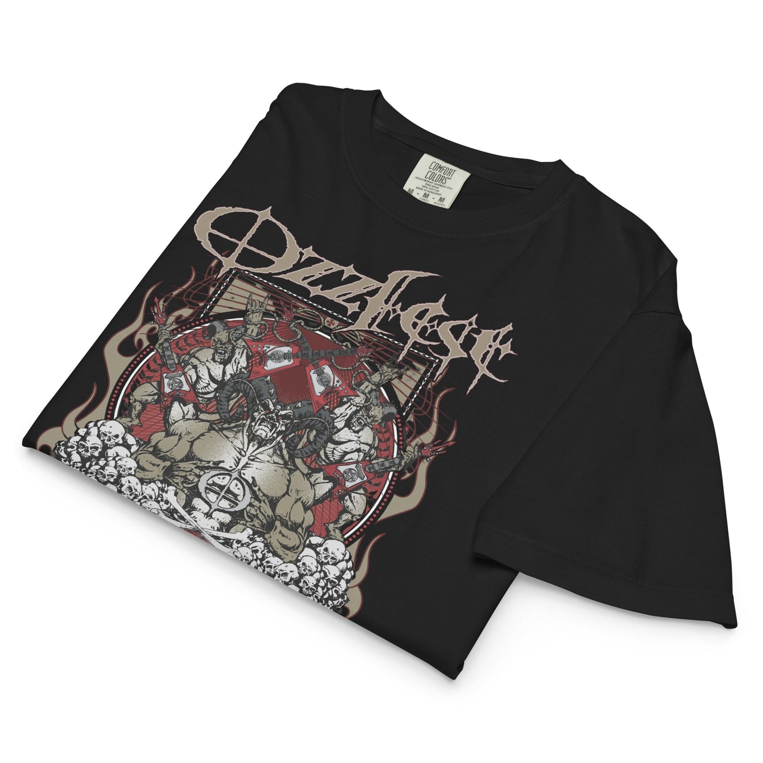 Ozzy Osbourne Vintage 2010 Ozzfest Mineral Wash Womens Crop Top